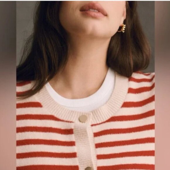 Brand New by Anthropologie x NVLT Striped Cardigan Lady Sweater - Picture 3 of 16